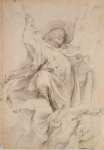 Rubens Pieter Paul St Athanasius. Reverse Sketches of Figures  - Hermitage